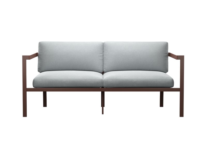 Диван садовый Лотус Рогожка Голубой/Коричневый