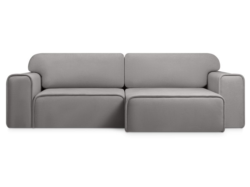 Диван угловой Виена Велюр Светло-серый