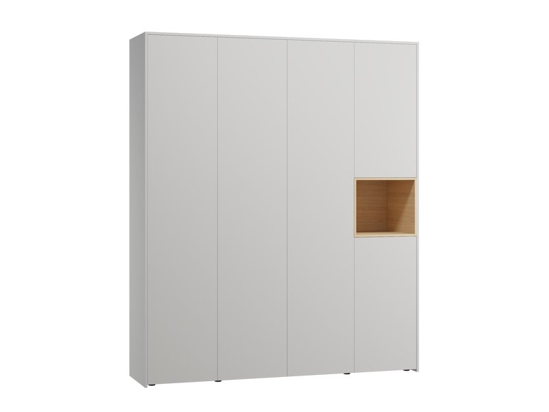 Распашной шкаф Висмар 4-204x240 Пепельный