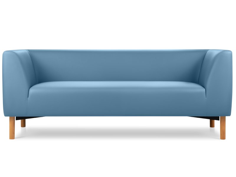 Диван прямой Риард-3 Экокожа Голубой