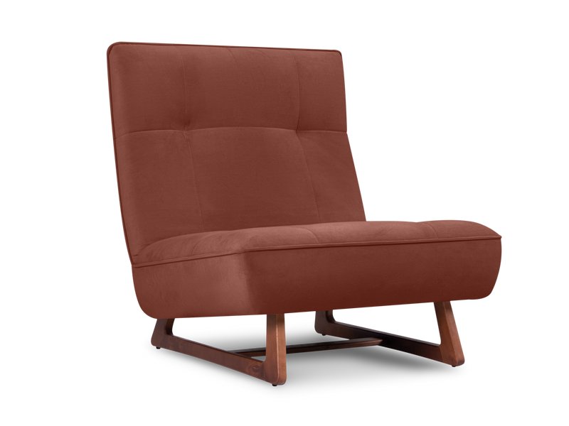 Кресло Рибс Велюр Терракотовый