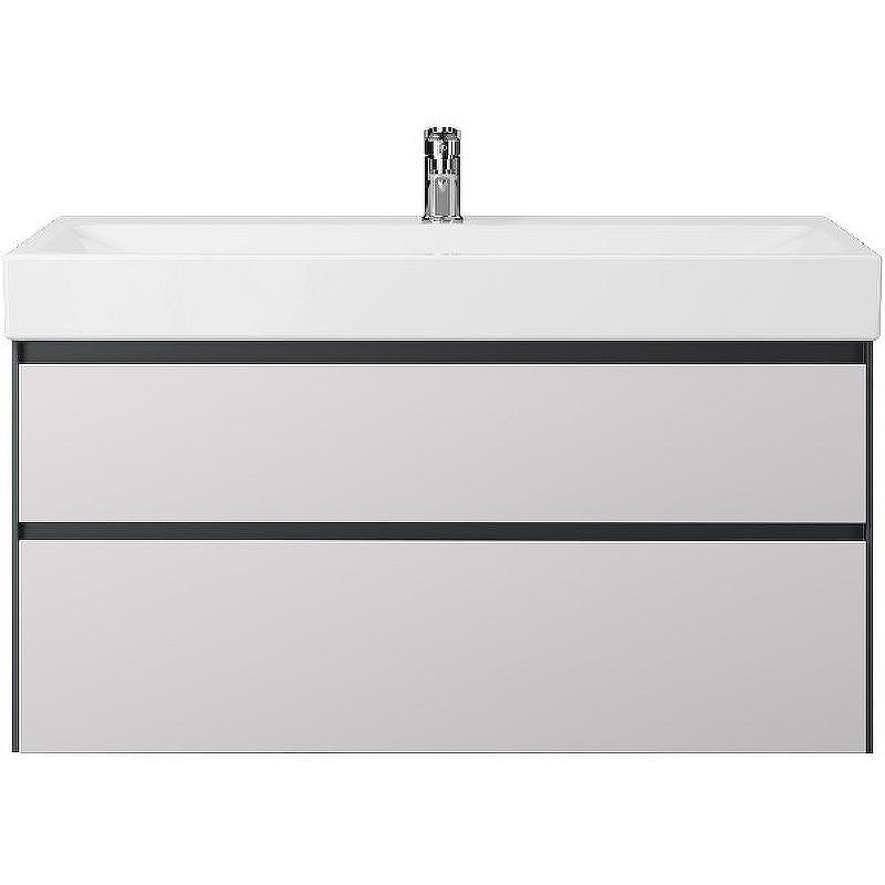 Тумба под раковину Creto Amelia 100 14-1079G подвесная Антрацит Белый матовый