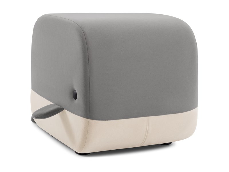 Пуф Мелми Кит Велюр Светло-серый