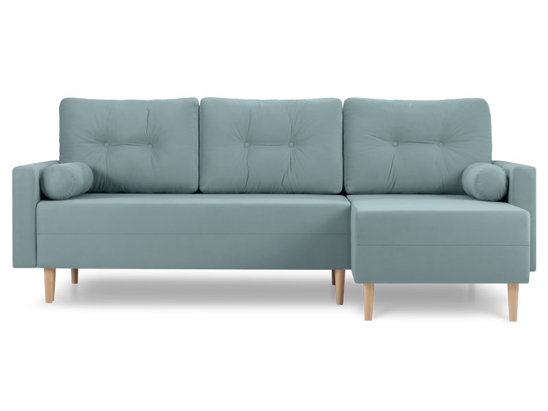 Диван угловой Нумо Велюр Голубой