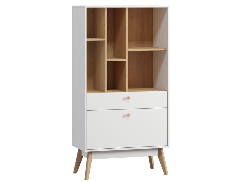 Стеллаж Торвалль 2-80x153 Белый