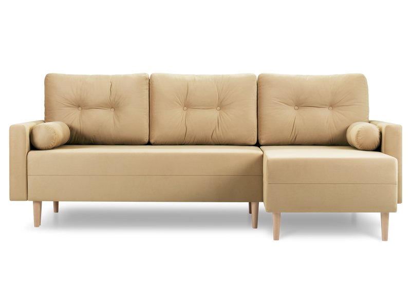 Диван угловой Нумо Велюр Песочный