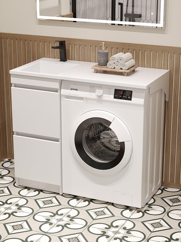 Тумба с раковиной DIWO Тольятти 100 L цвет Белый