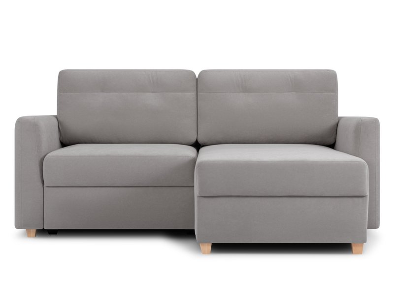 Диван угловой Бруквиль Велюр Светло-серый