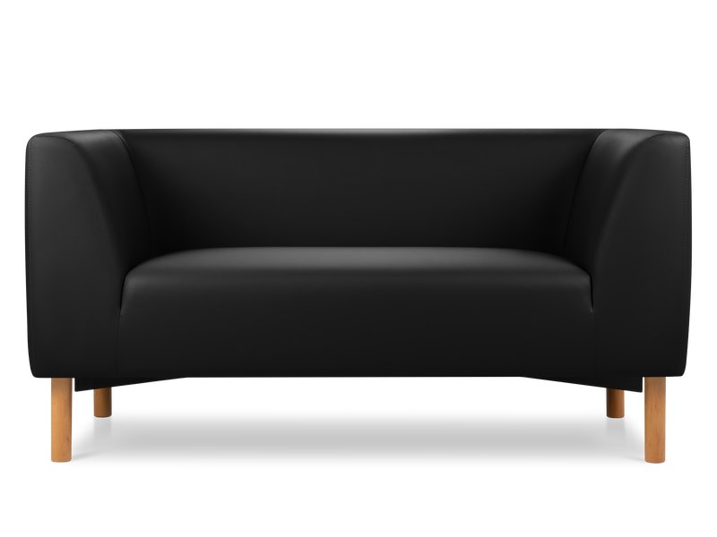 Диван прямой Риард-2 Экокожа Черный