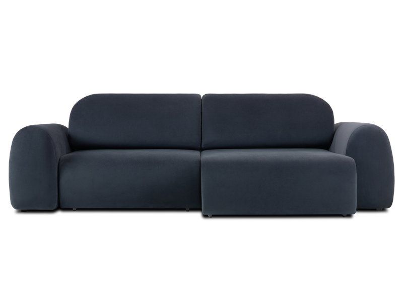 Диван угловой Лилт Велюр Темно-синий