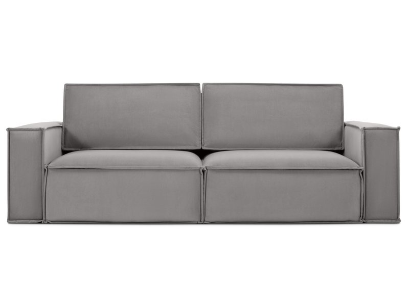 Диван прямой Эби Велюр Светло-серый