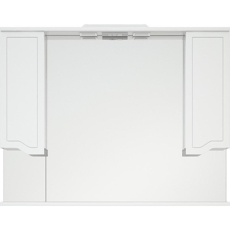 Зеркало со шкафом Corozo Мирра 105/С SD-00001545 с подсветкой Белое с механическим выключателем