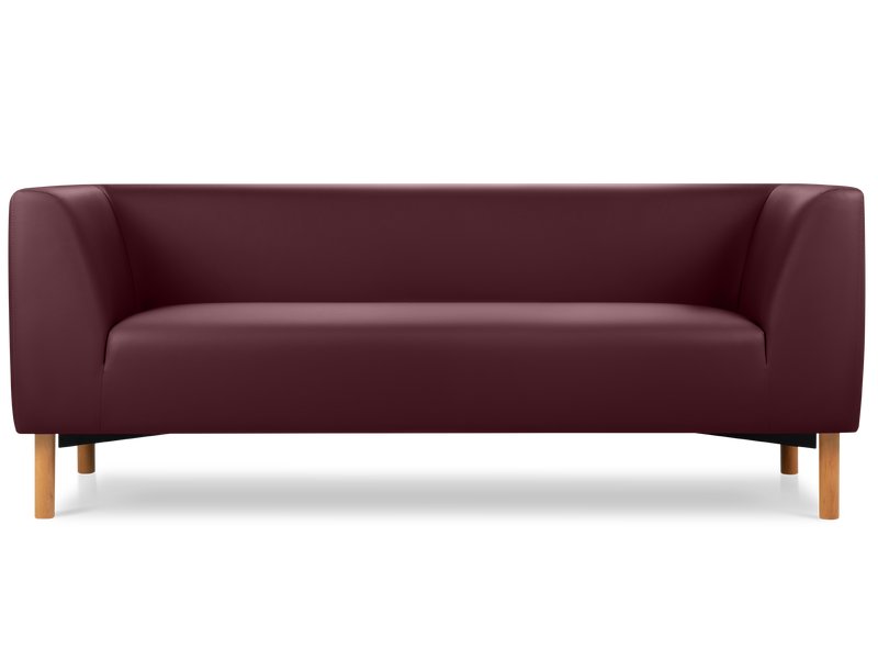 Диван прямой Риард-3 Экокожа Бордовый