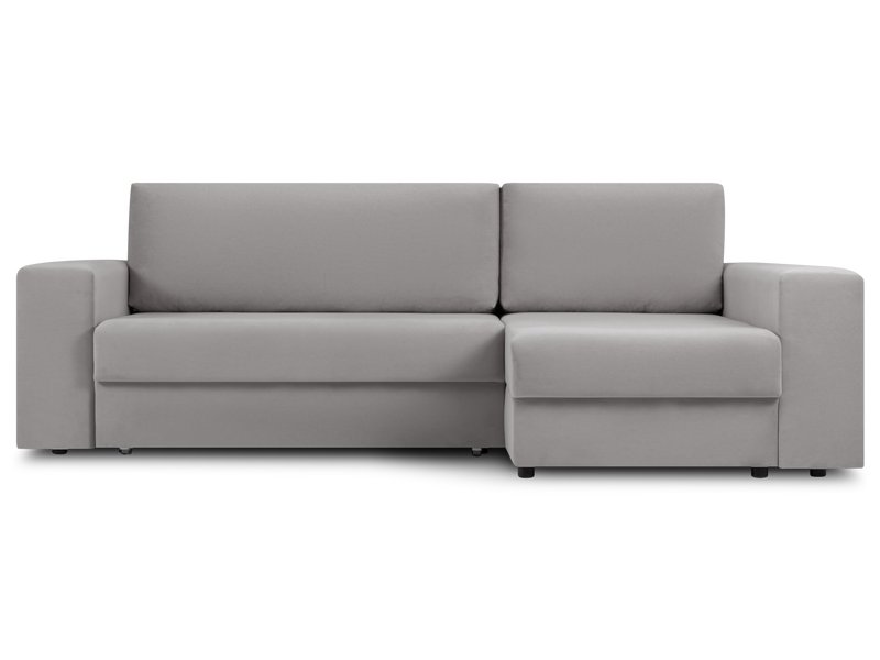 Диван угловой Мейлон Велюр Светло-серый