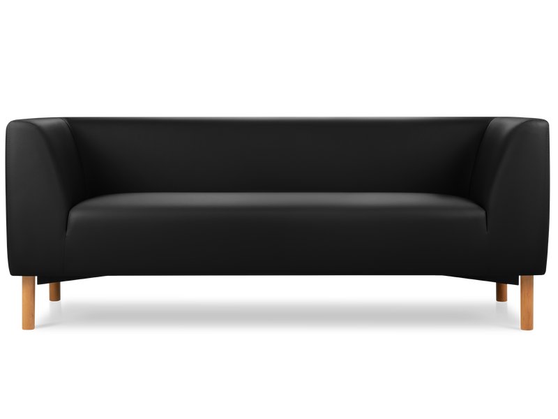 Диван прямой Риард-3 Экокожа Черный