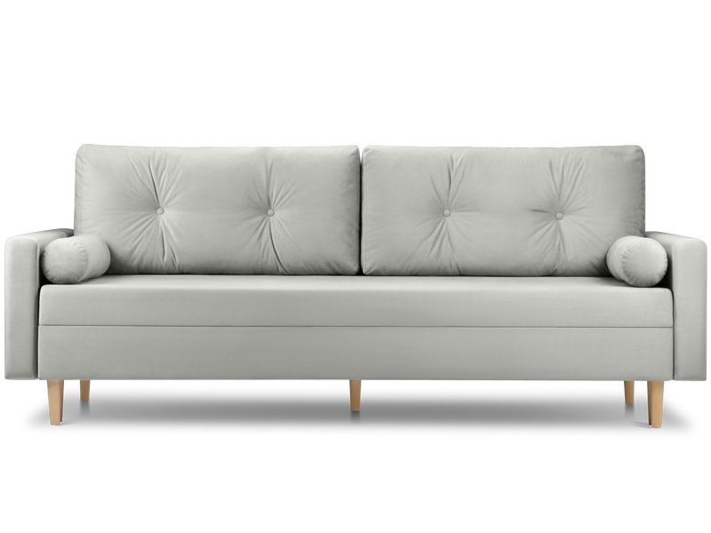 Диван прямой Нумо Велюр Светло-серый