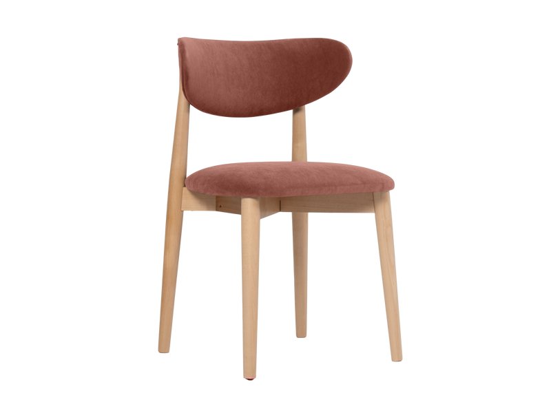 Стул Торвалль Велюр Терракотовый/Натуральный