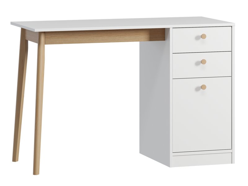 Стол Торвалль-1 120x52 Белый/Натуральный