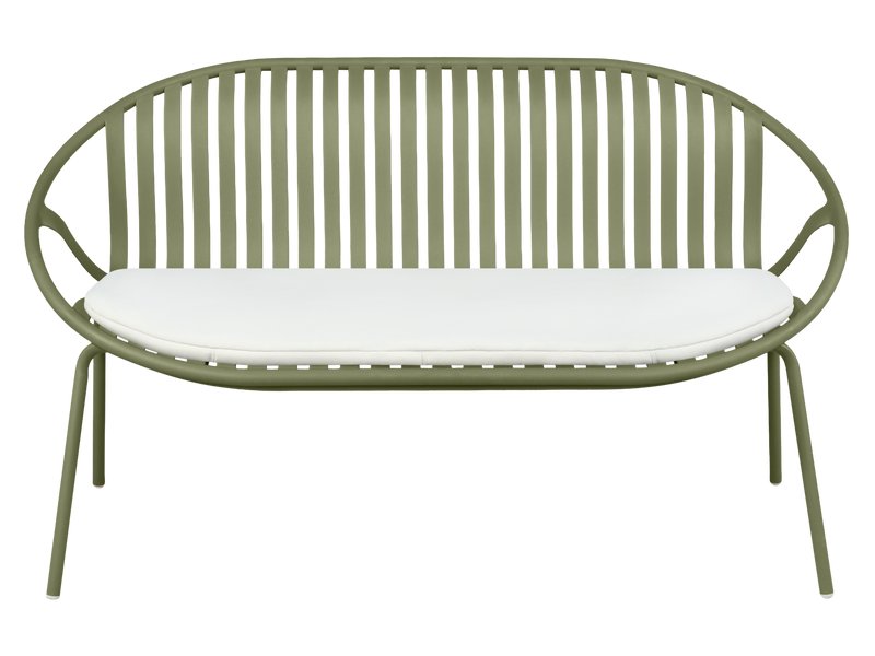 Диван садовый Филлис Рогожка Белый/Оливковый