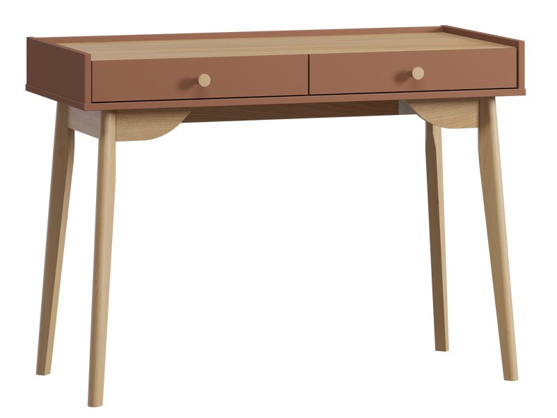 Стол Торвалль-4 110x50 Терракотовый/Натуральный