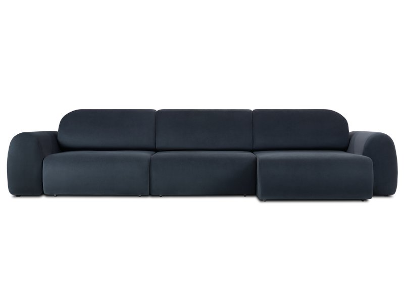 Диван угловой Лилт-2 Велюр Темно-синий