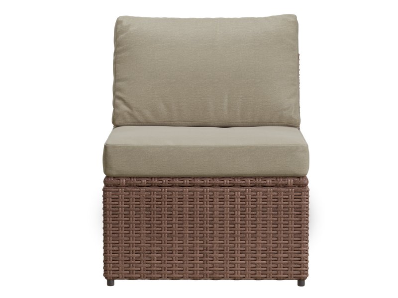 Кресло Брайт Рогожка Бежевый/Коричневый