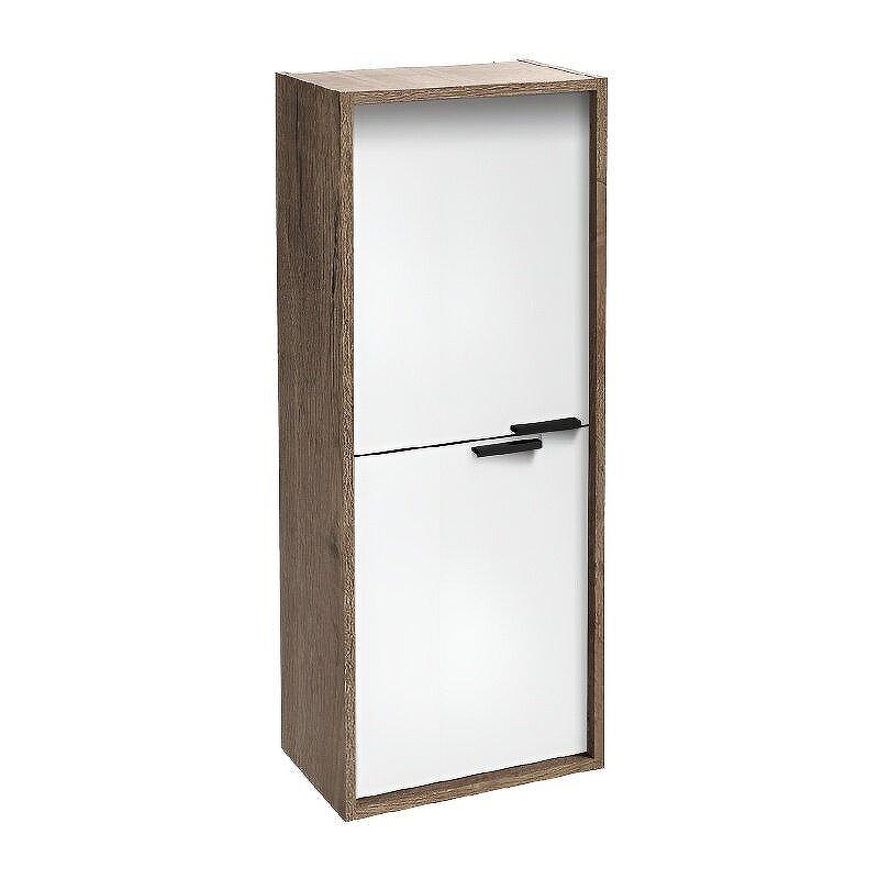 Шкаф пенал Jacob Delafon Vivienne 40 EB1587-E52-F30 подвесной цвет Белый сатин Дуб табак