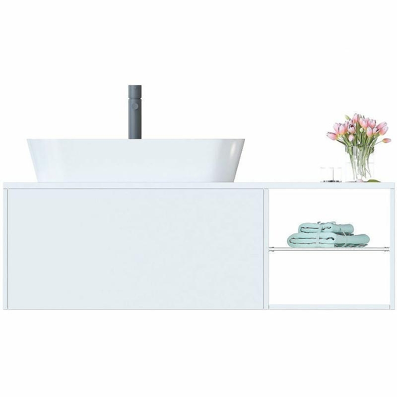 Тумба с раковиной SanVit Оскар 120 L koskar120L подвесная Белая