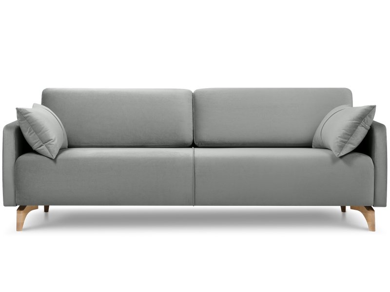 Диван прямой Льери Велюр Светло-серый