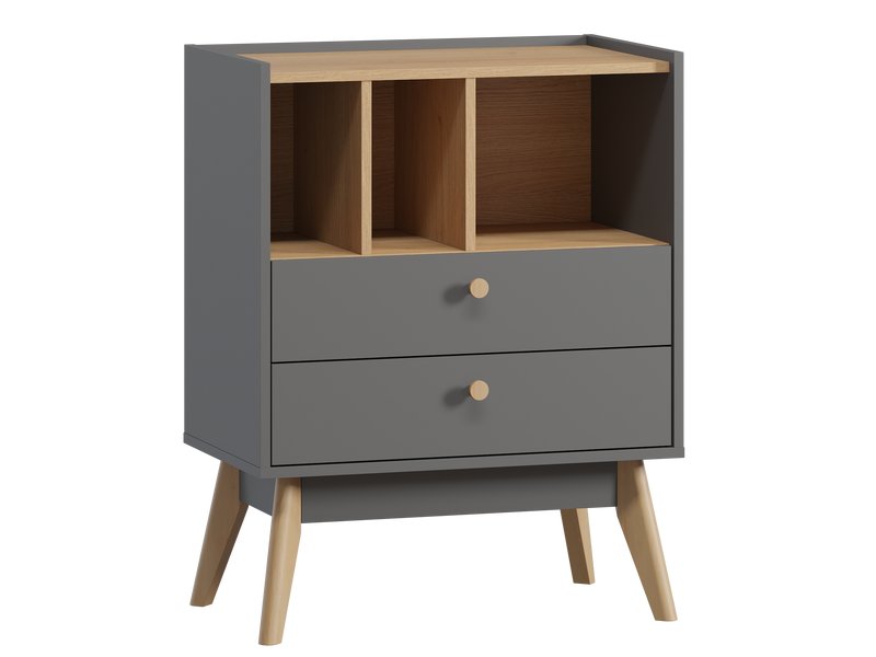 Комод Торвалль 2-68x87 Графитовый