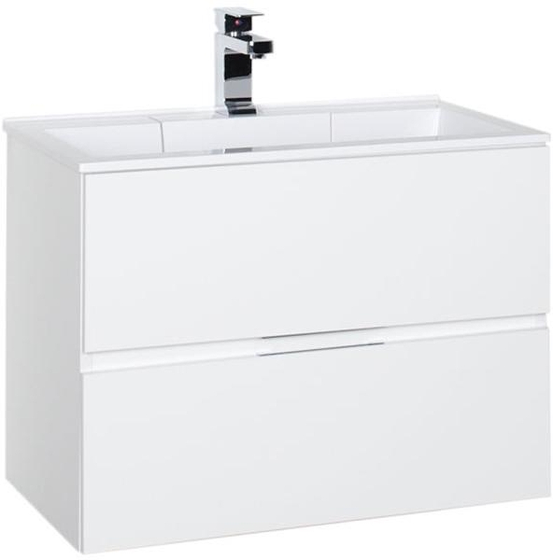 Тумба с раковиной Aquanet Алвита 70 212680 подвесная Белая