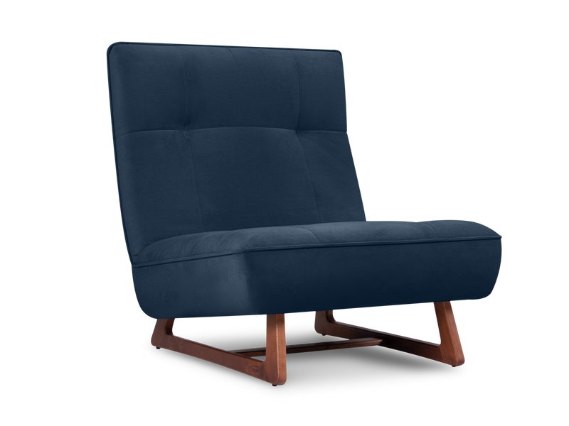 Кресло Рибс Велюр Синий