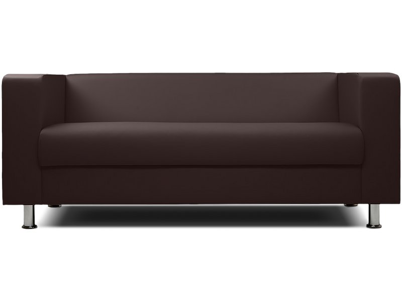 Диван прямой Эрвин-3 Экокожа Коричневый