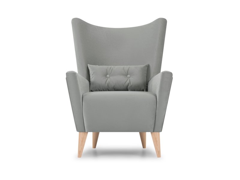 Кресло Носта Велюр Светло-серый