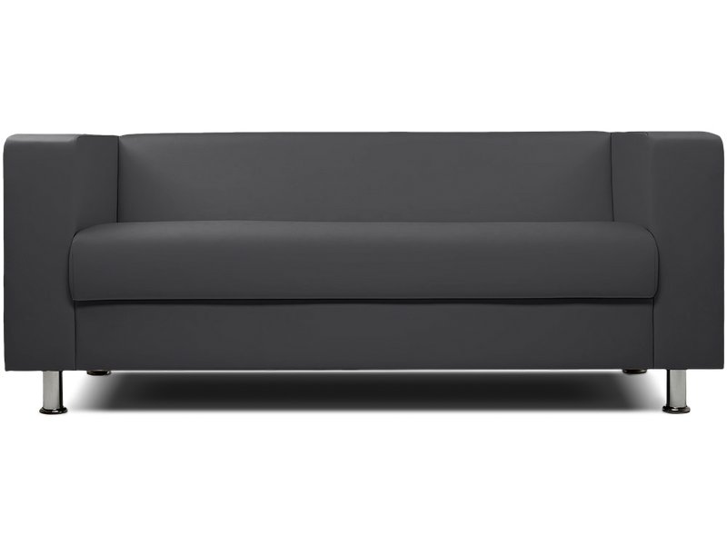 Диван прямой Эрвин-3 Экокожа Серый