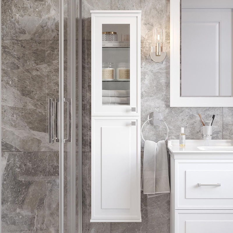 Шкаф пенал STWORKI Хадстен 34 L С16832 подвесной цвет Белый