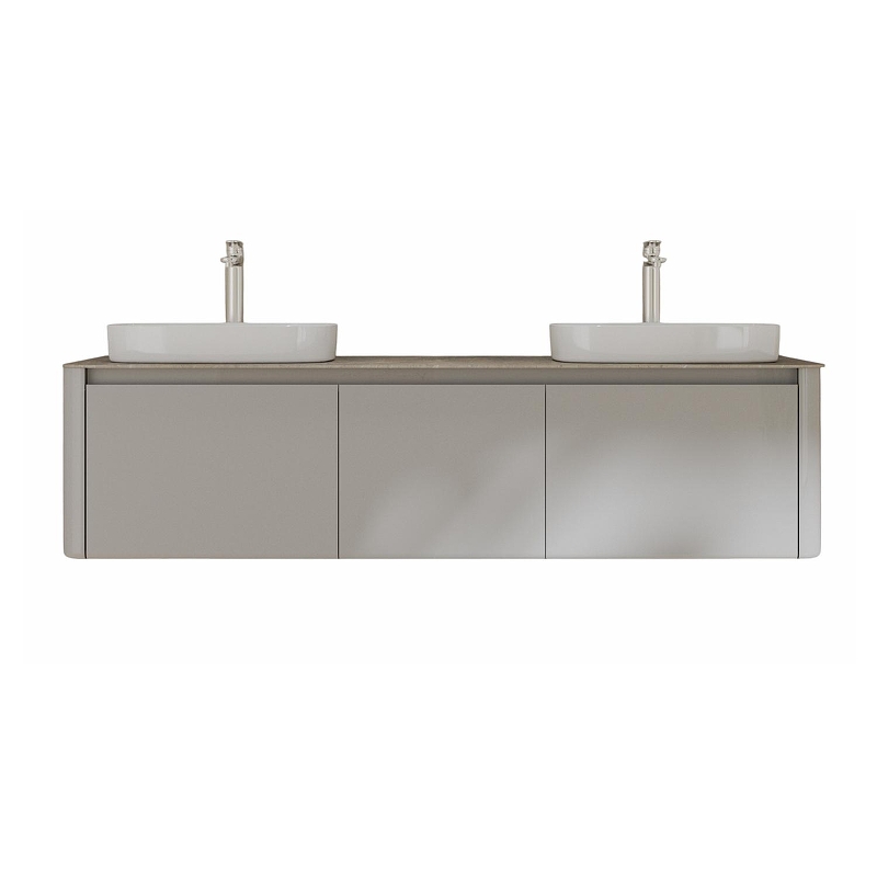 Тумба с раковиной Black&White Universe U915.1600-2 160 9151600-2 цвет Glossy light grey