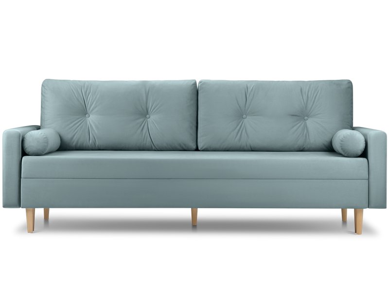 Диван прямой Нумо Велюр Голубой